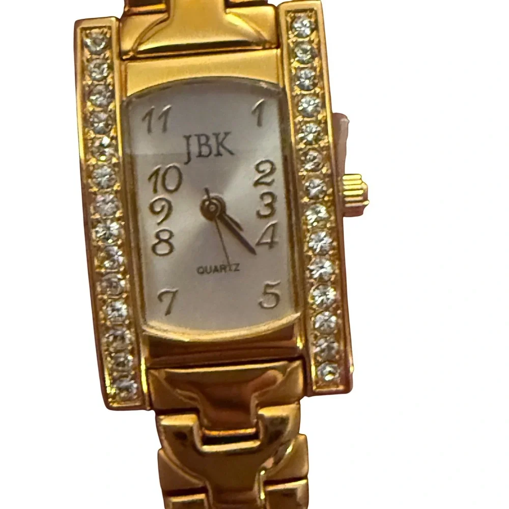 JBK Jacqueline‎ Kennedy Camrose & Kross Gold Tone Crystal Tank Watch M1210762